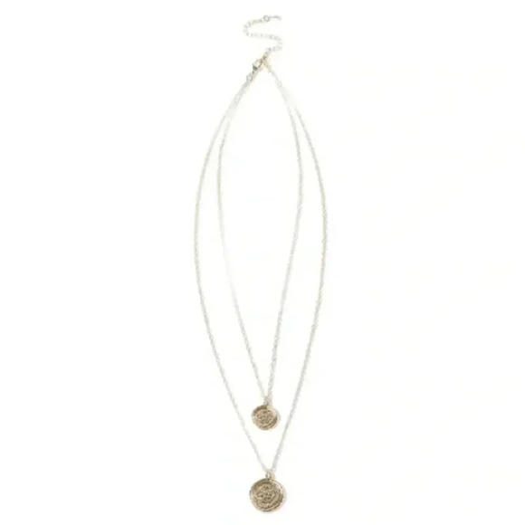 NWT - AMBER SCEATS - Double Coin Gold Necklace - Picture 3 of 4